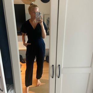 Velour Navy Jumpsuit Size Small